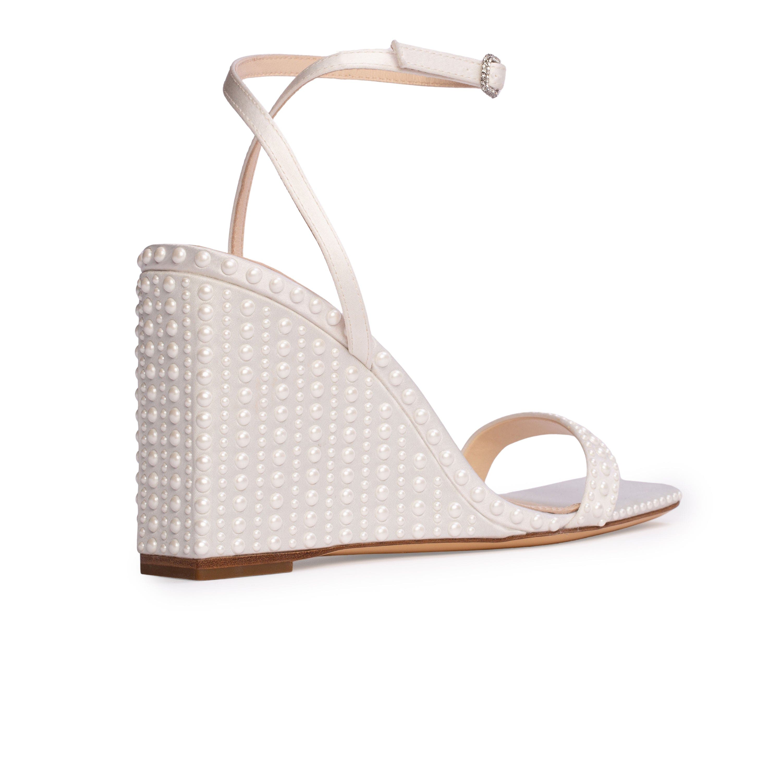 Ella Satin, Alternate, color, White Satin/Pearls