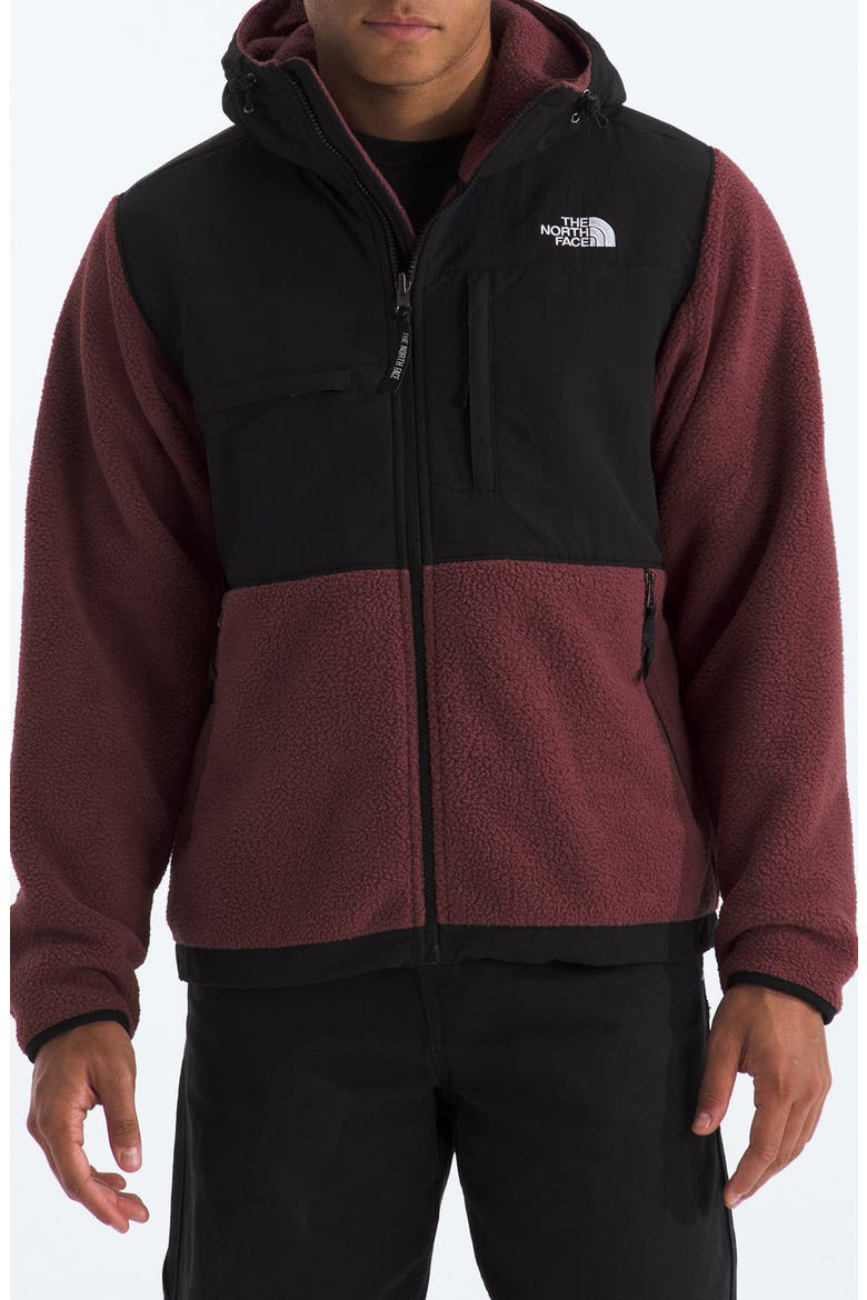 Retro Denali Hooded Jacket, Main, color, SUMAC/ TNF BLACK