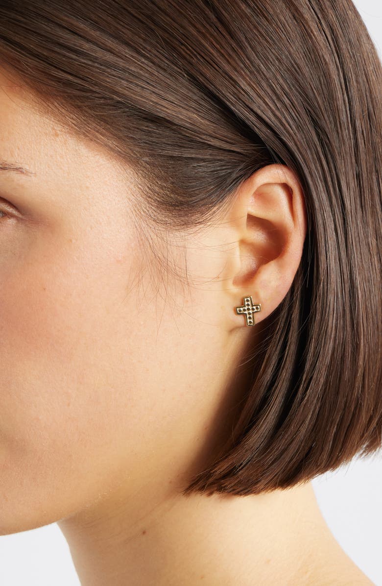 Anna Beck Cross Stud Earrings, Alternate, color, Gold