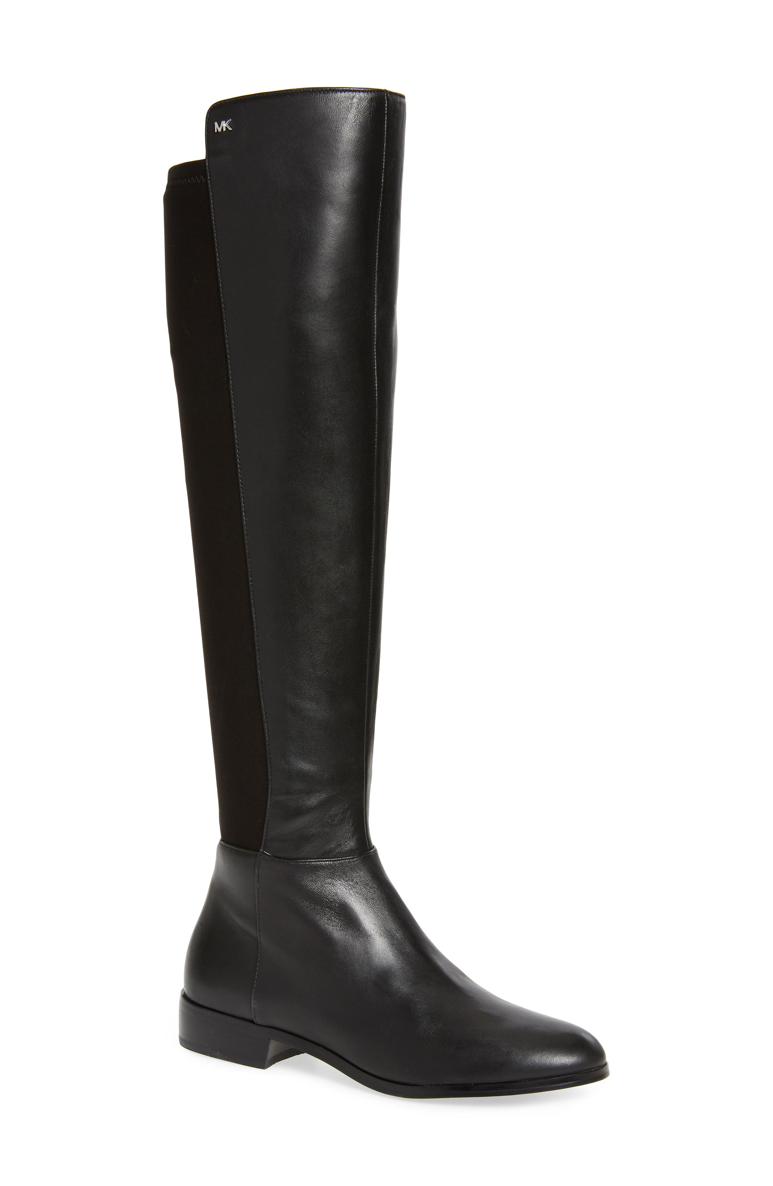 Bromley Stretch Back Riding Boot, Main, color, BLACK