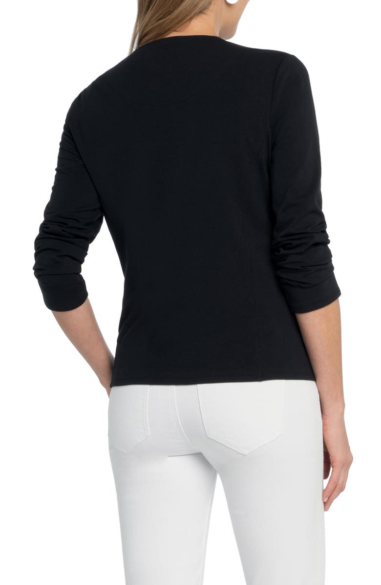 NIC+ZOE Perfect Conquer Lightweight Knit Moto Jacket, Alternate, color, 