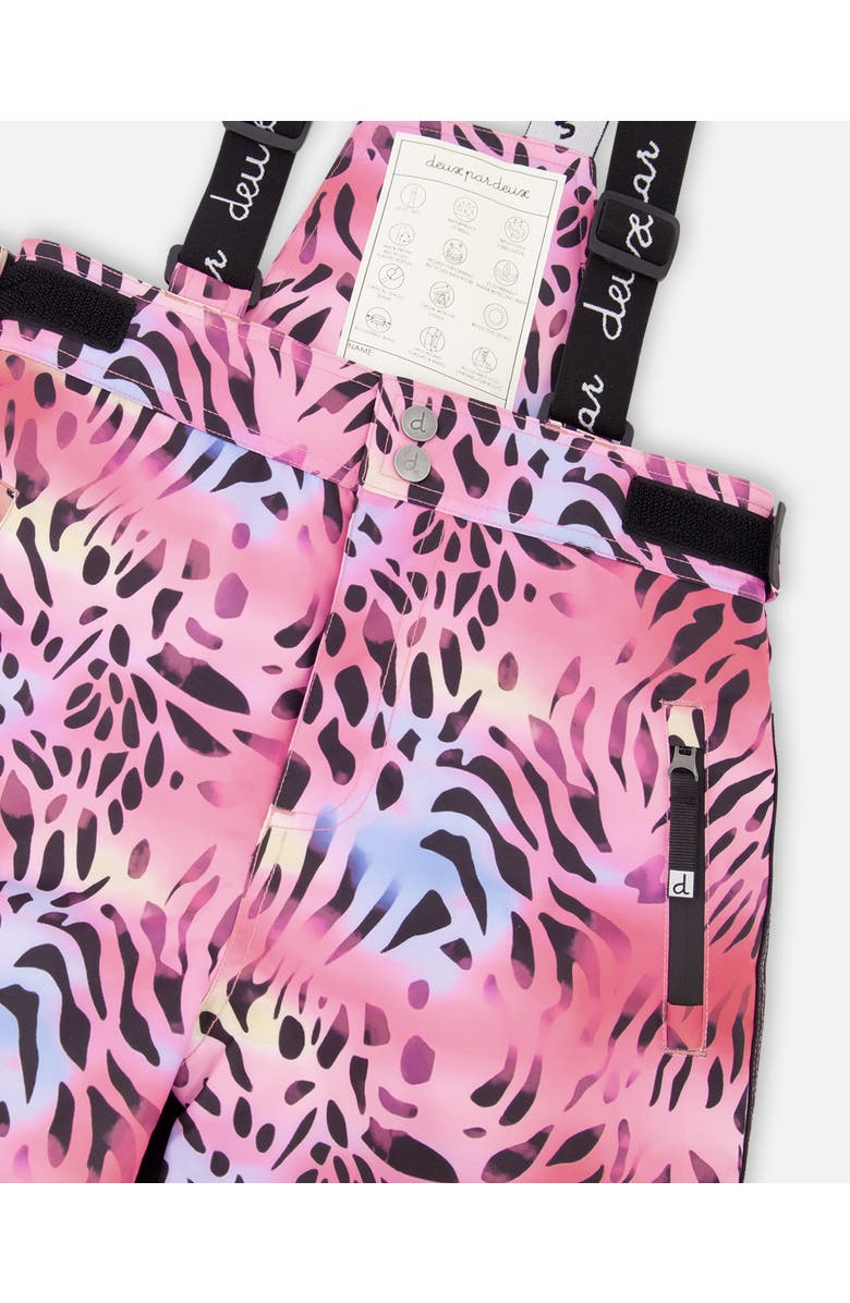 Deux par Deux Girl Two-Piece Teknik Snowsuit, Alternate, color, Multicolor Leopard And Zebra