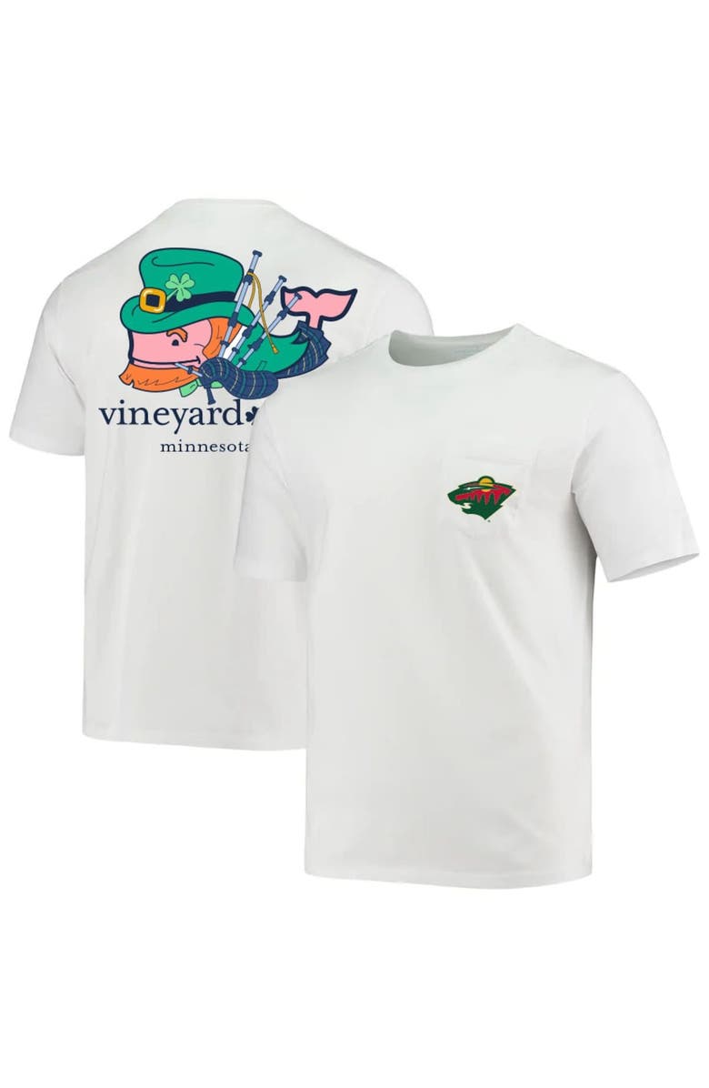 vineyard vines Men's Vineyard Vines White Minnesota Wild St. Patrick's Day T-Shirt, Main, color, 