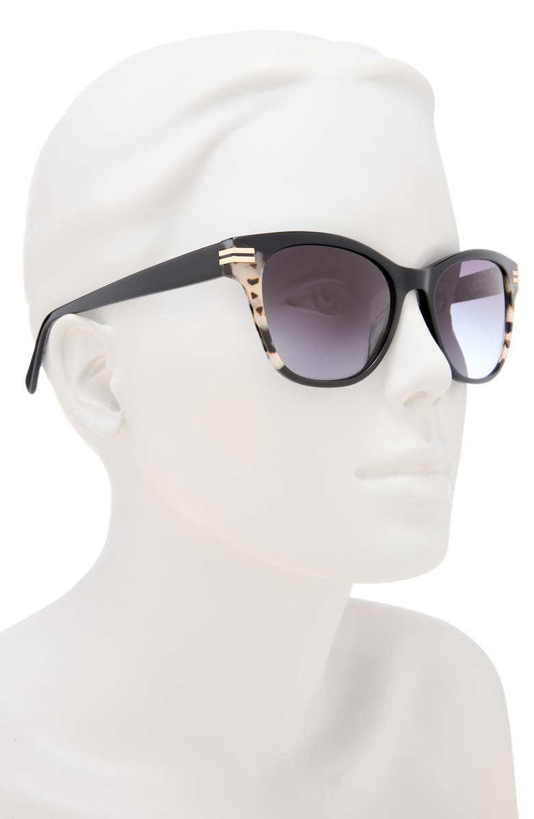 Ted Baker 55mm Gradient Cat Eye Sunglasses, Alternate, color, Black