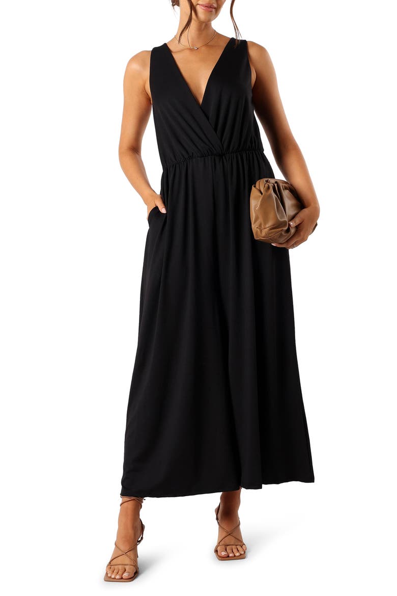 Miya Wide Leg Jumpsuit, Main, color, BLACK