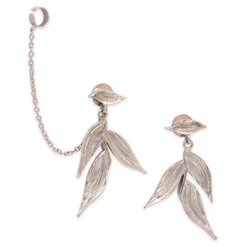 Dhwani Bhansal Isaro Mini Earrings In White Rhodium Plated