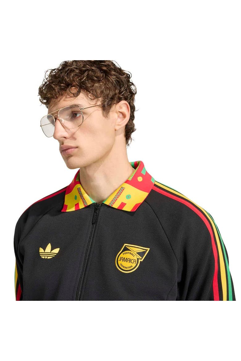 Men's adidas Black Jamaica National Team Anthem Full-Zip Jacket, Alternate, color, Black