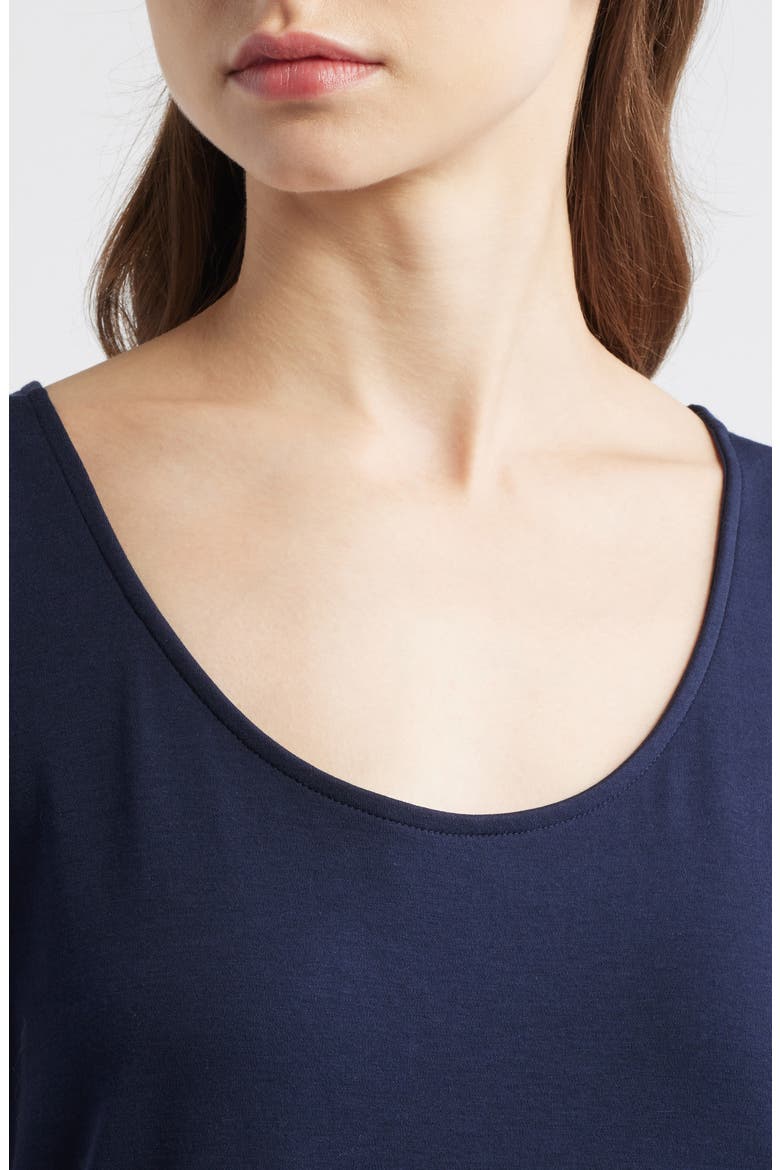 Sleeveless Organic Cotton Midi Dress, Alternate, color, INK