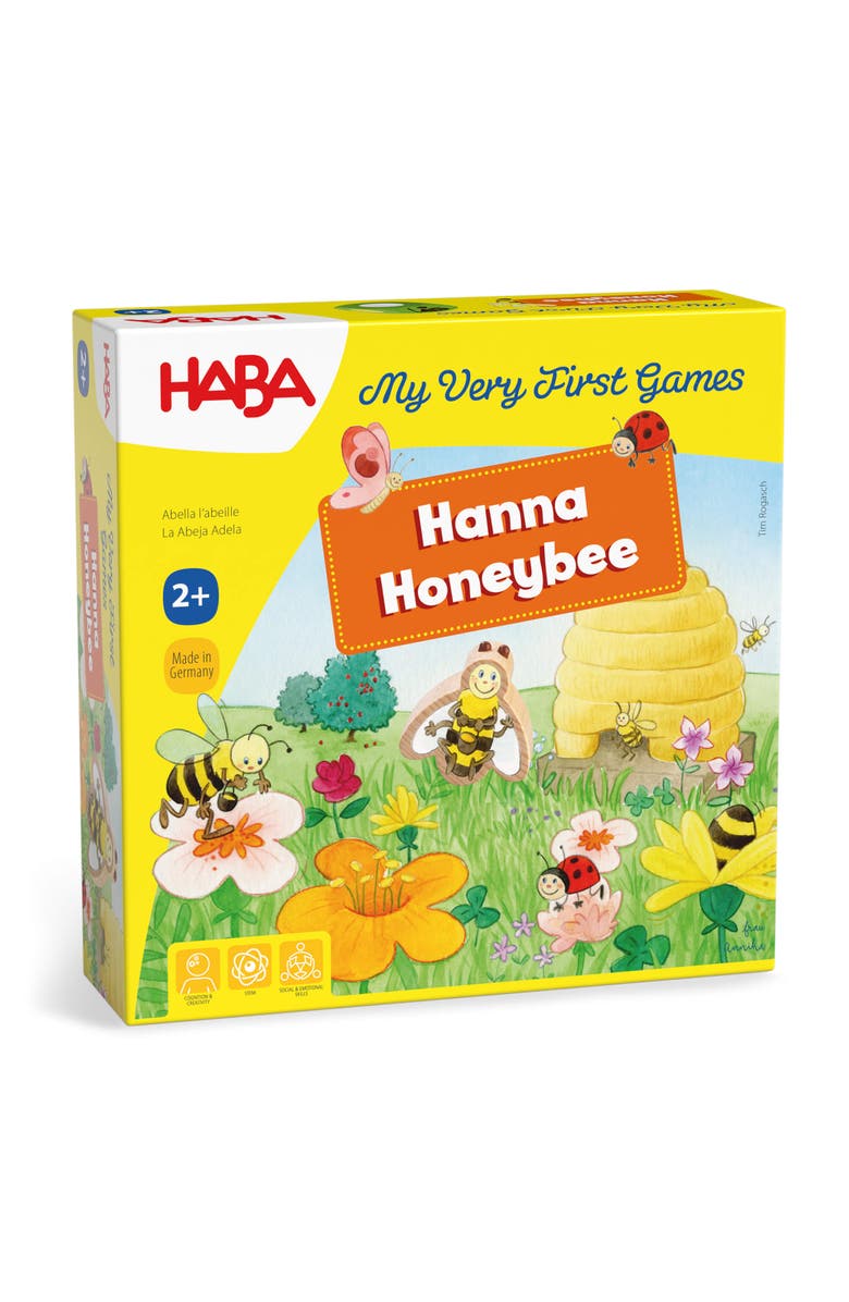 HABA My Very First Games - Hanna Honeybee - 2 Cooperative Color Games & Learning Toys for Toddlers 2-4 Years , Preschool Kids Games, Main, color, Multi