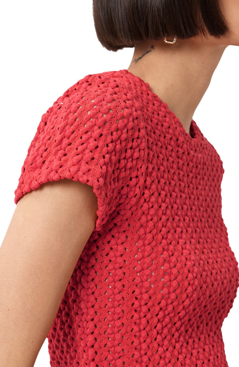 AllSaints Karma Stevie Lace Top, Alternate, color, Crimson Red