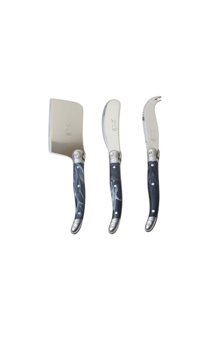 3 Piece Mini Cheese Utensil Set in Kraft Paper Box, Main, color, Black Marble