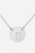 Nashelle Sterling Silver Initial Disc Necklace