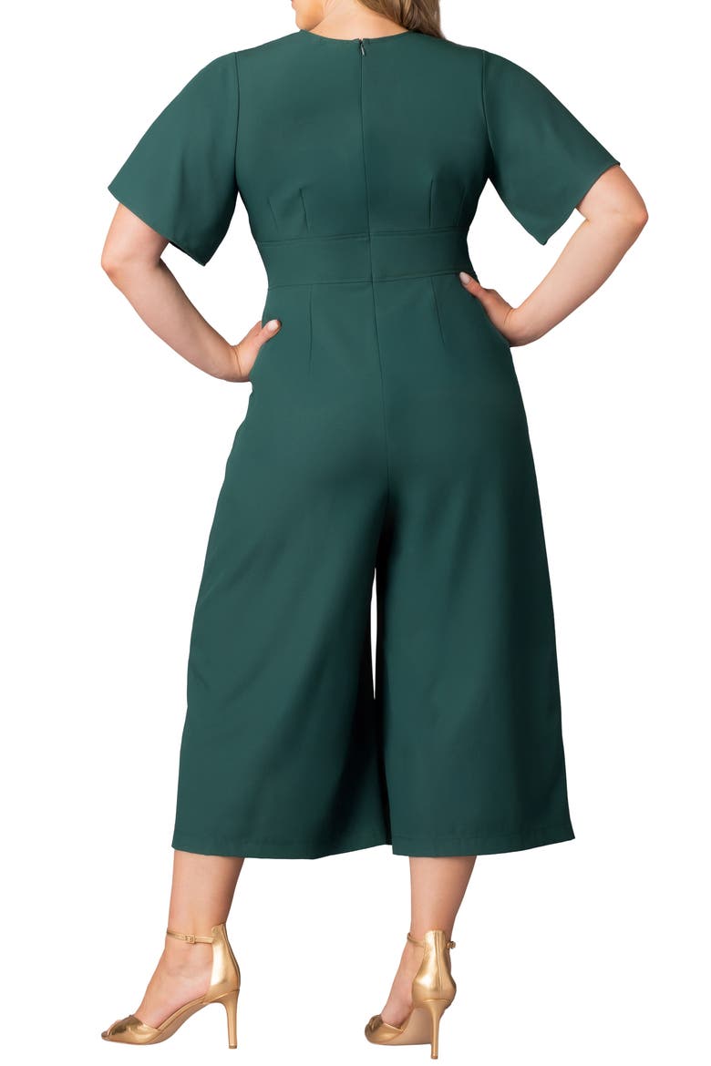 Evelyn Wide Leg Crop Jumpsuit, Alternate, color, HUNTER GREEN