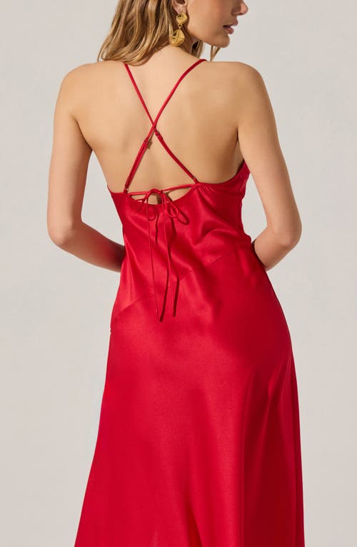 Astr The Label Cowl Neck Slipdress In Red