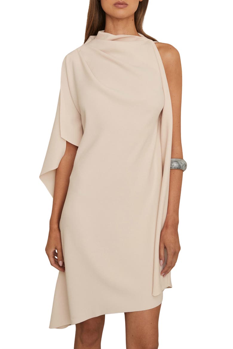 Ellery One-Shoulder Asymmetric Hem Dress, Alternate, color, PALE PINK