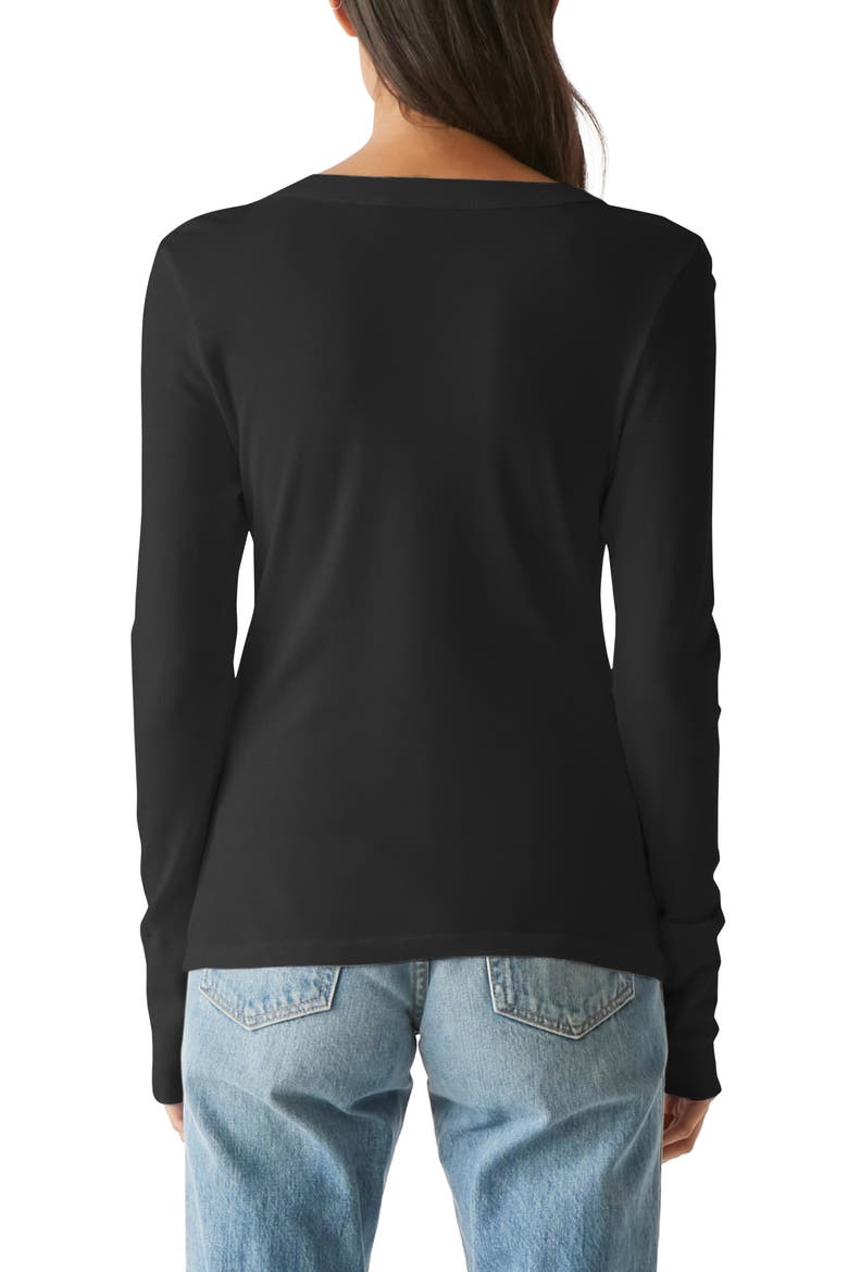 Kelso Wide Crewneck Long Sleeve T-Shirt, Alternate, color, BLACK
