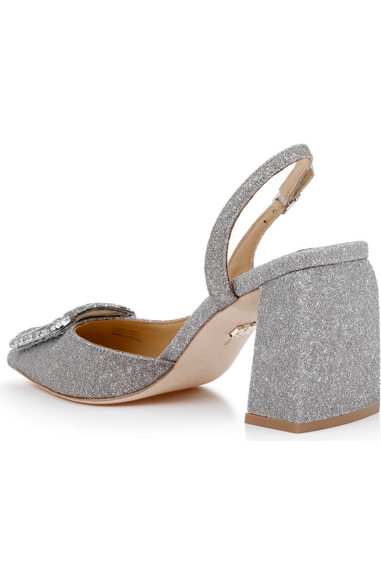 Badgley Mischka Collection Adaline Slingback Pointed Toe Pump, Alternate, color, Silver Antique