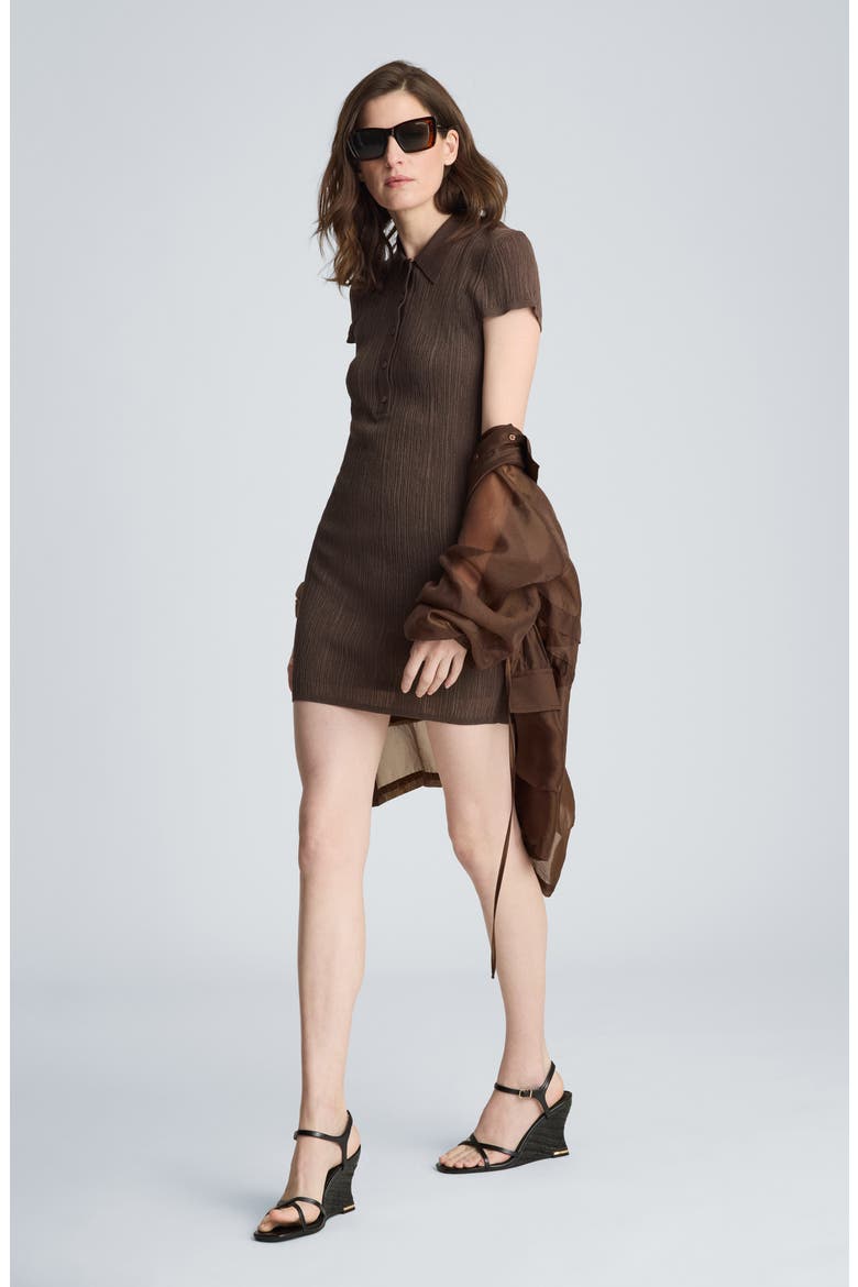 Variga Crinkle Sheath Minidress, Alternate, color, BRUNETTE