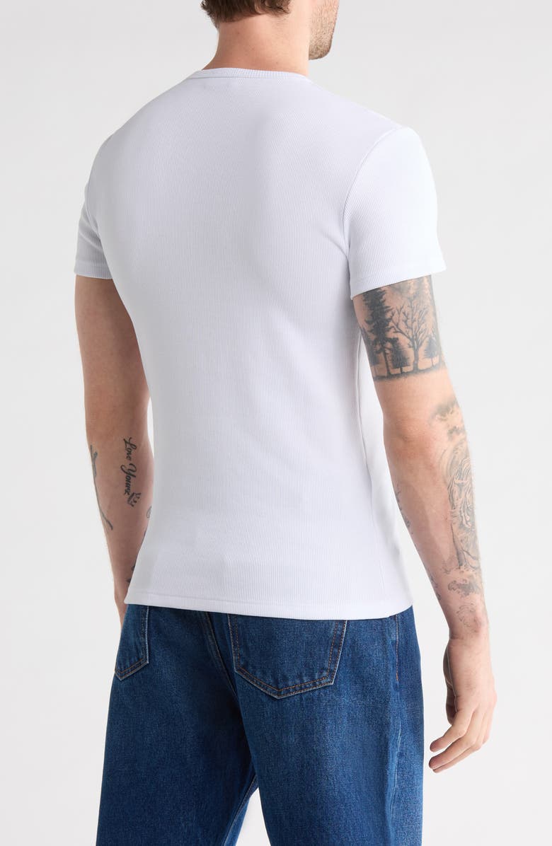 Off-White Off Stamp Rib Stretch Cotton T-Shirt, Alternate, color, 