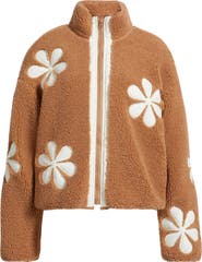 Thread & Supply Flower Patch Faux Shearling Jacket