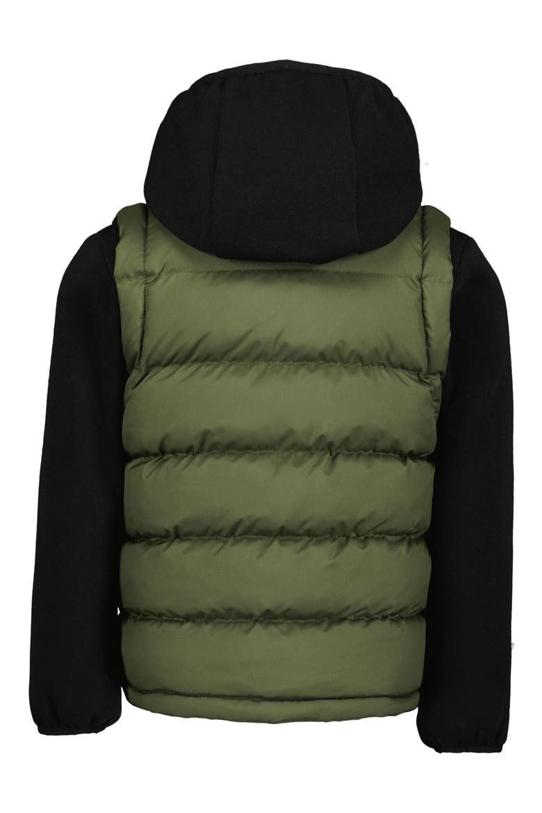 Kids' Water Repellent Mixed Media Jacket, Alternate, color, MARINE OD GREEN
