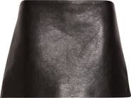 Khaite Jett Leather Miniskirt