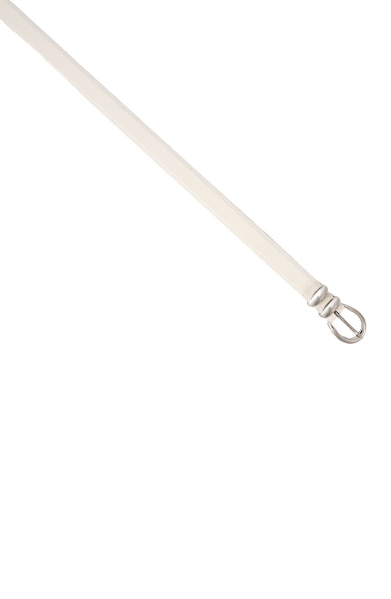 SANDRO Leather belt with metal buckle, Alternate, color, White