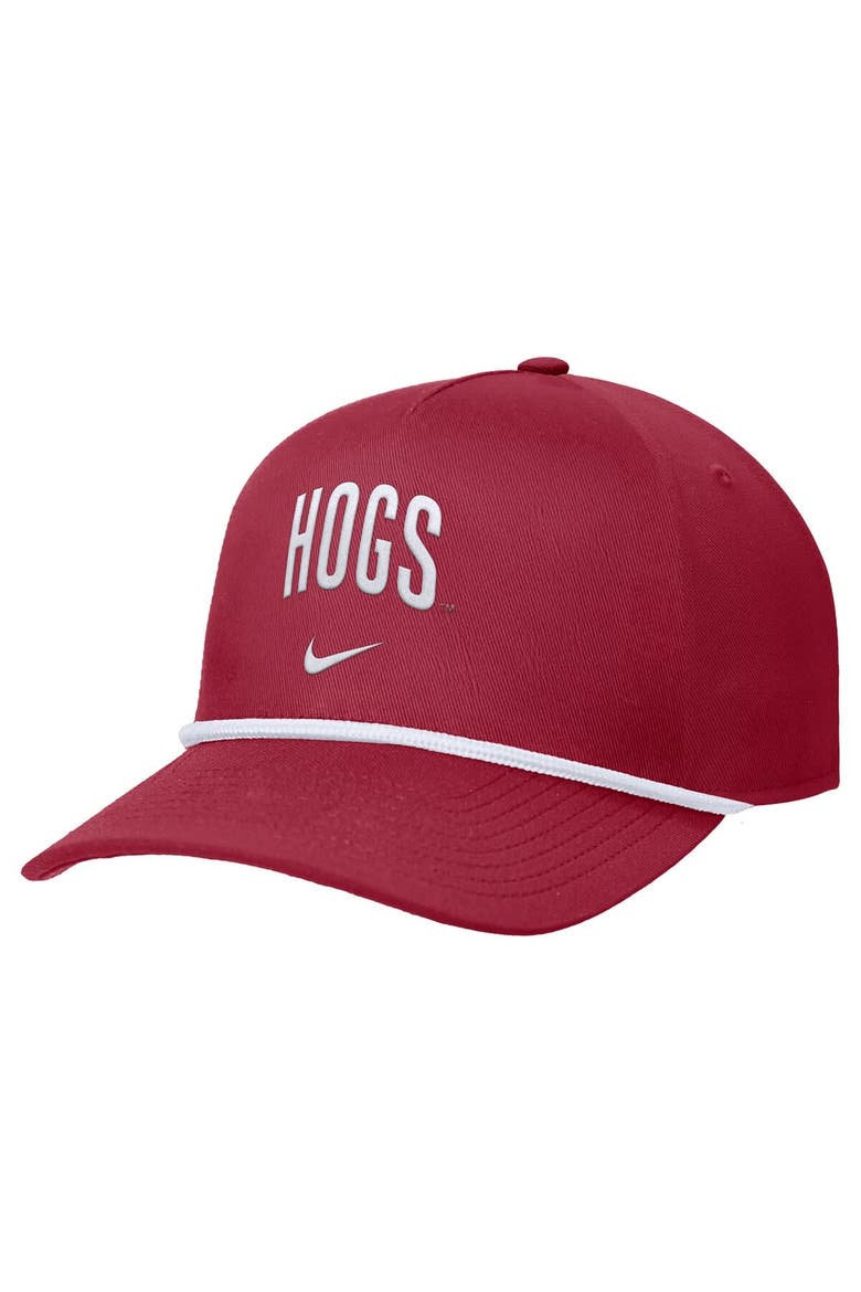 Men's Nike Cardinal Arkansas Razorbacks Rise Adjustable Hat, Main, color, Cardinal