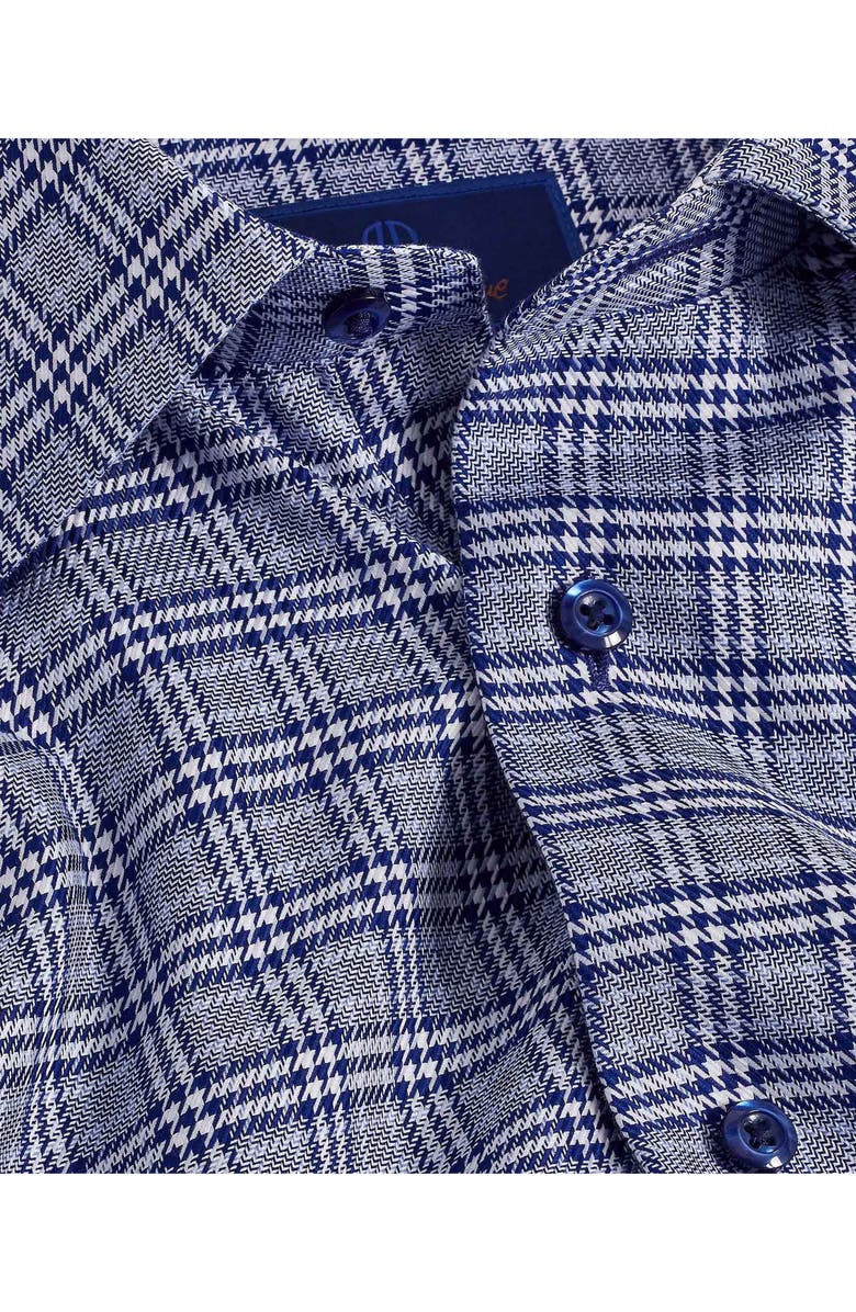 David Donahue Trim Fit Micropattern Cotton Dress Shirt, Alternate, color,