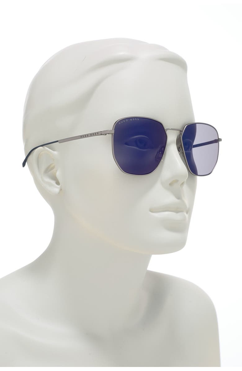 BOSS 58mm Aviator Sunglasses, Alternate, color, 