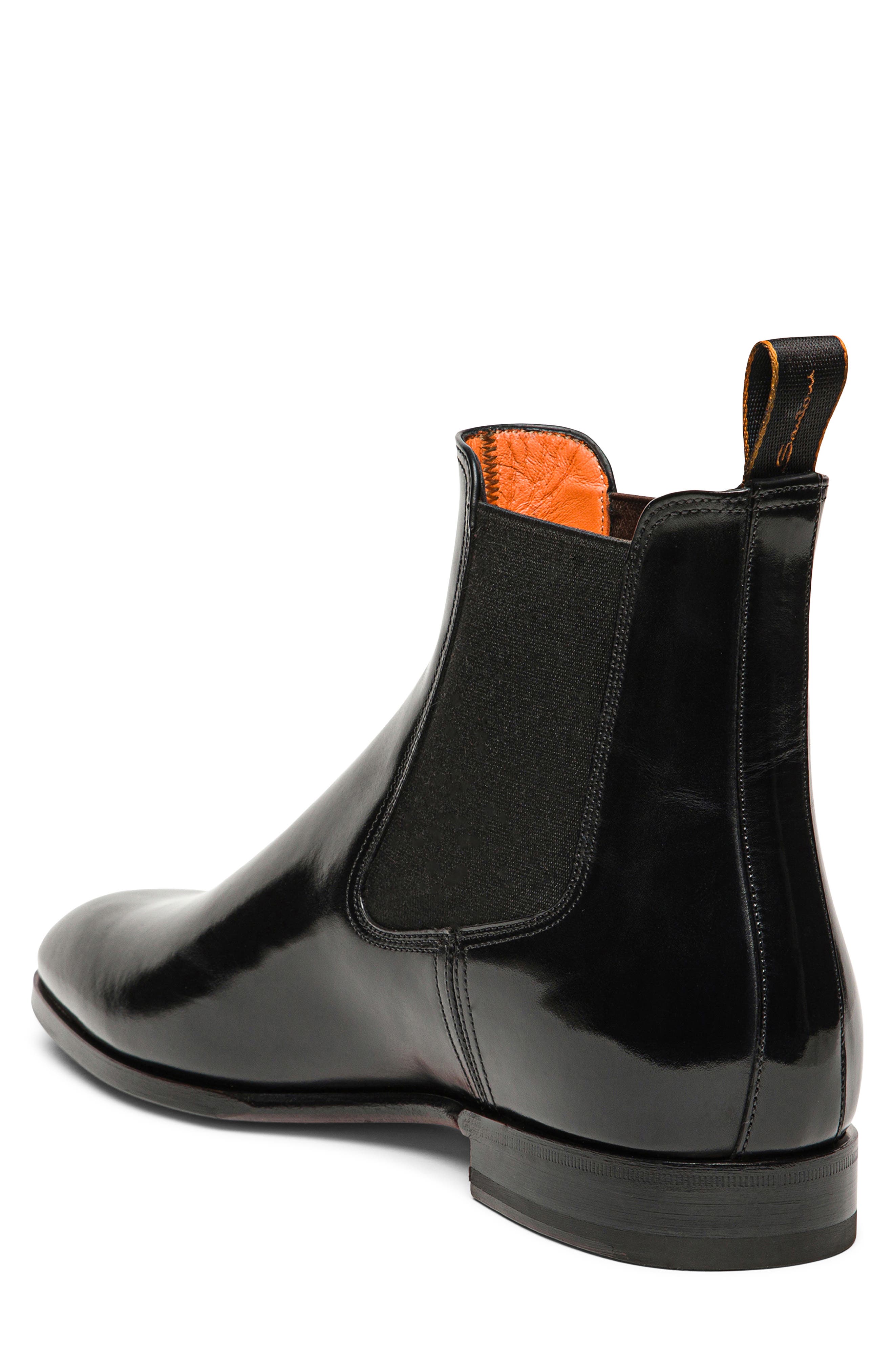 Archer Leather Chelsea Boot, Alternate, color, BLACK
