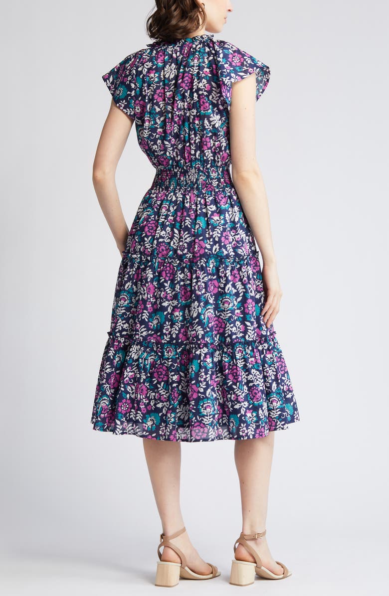 Amellia Floral Cotton Midi Dress