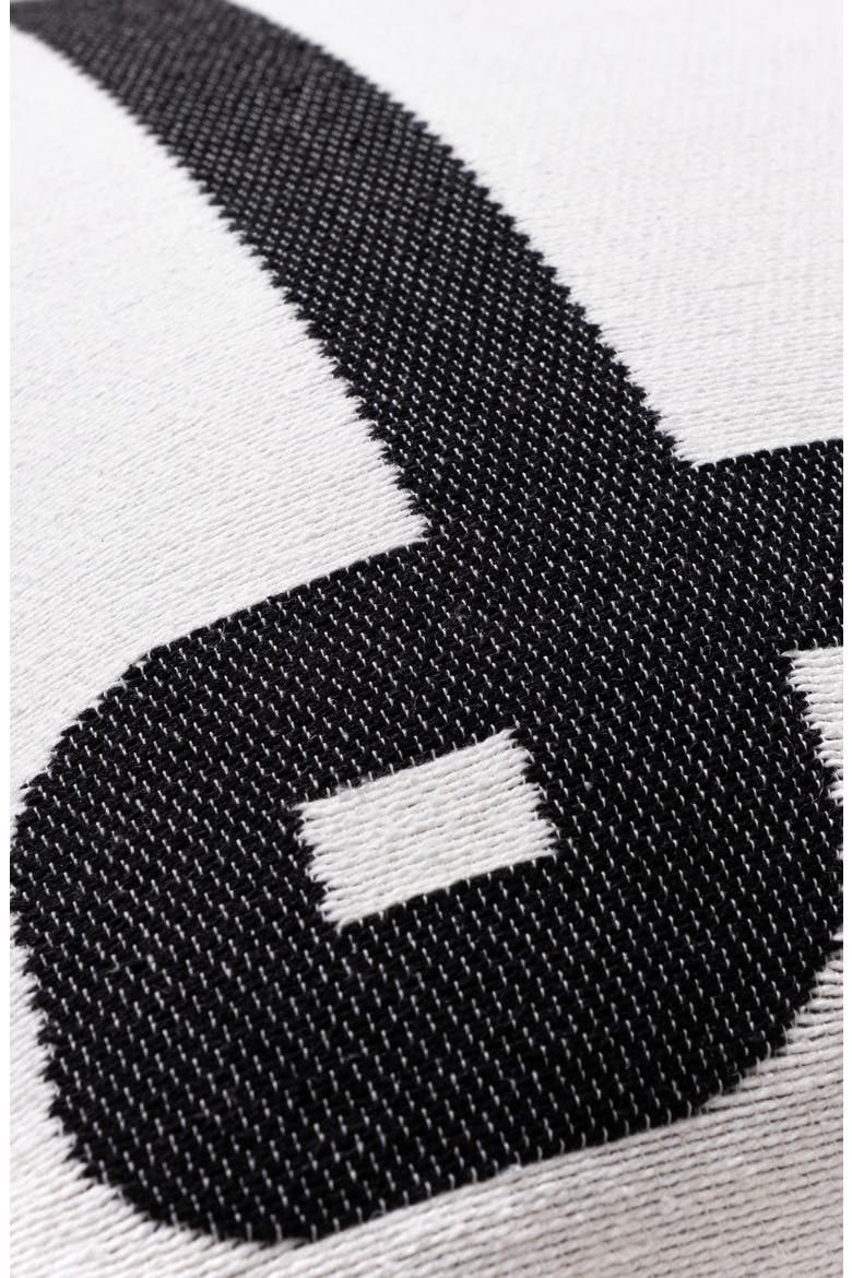 Geometric Border Decorative Pillow, Alternate, color, WHITE