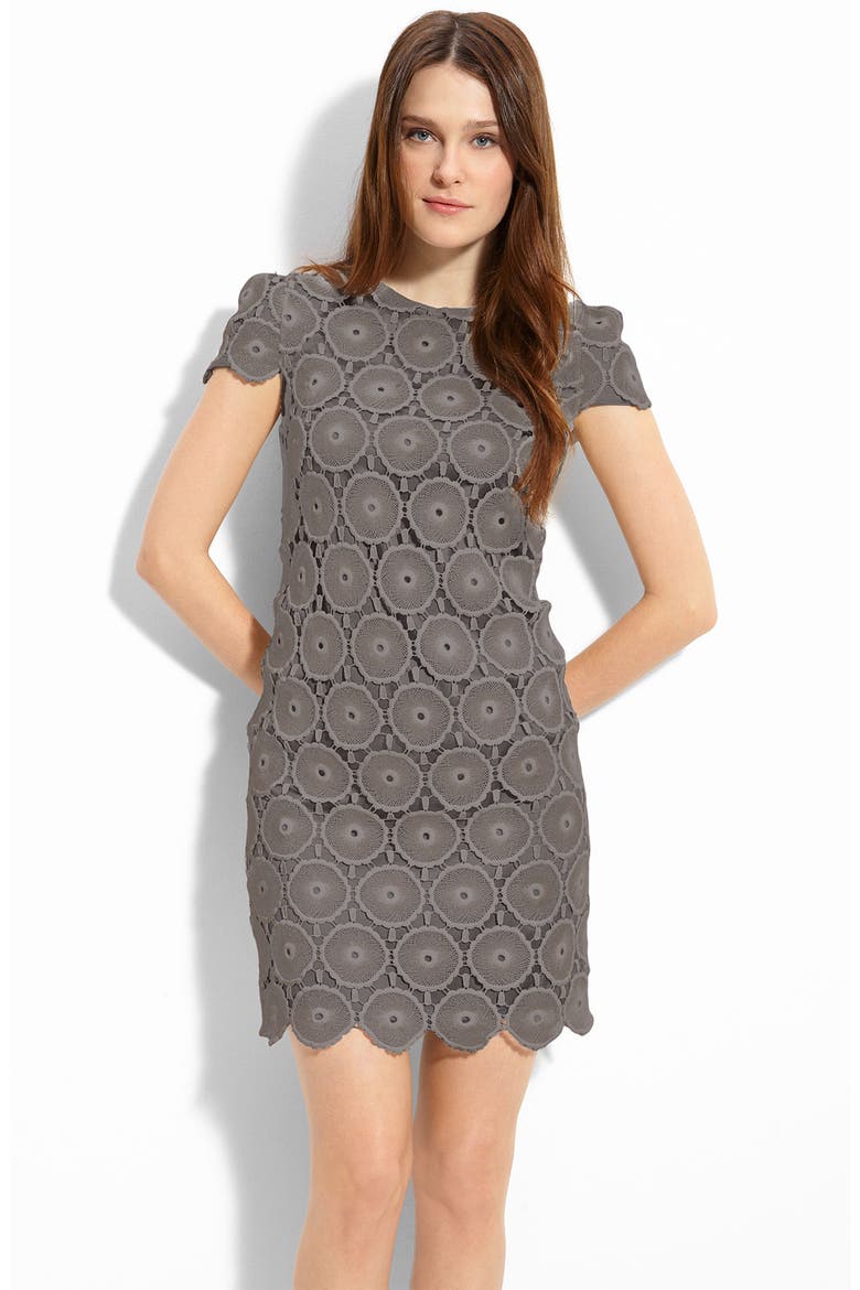 Lace Shift Dress, Main, color, STONE