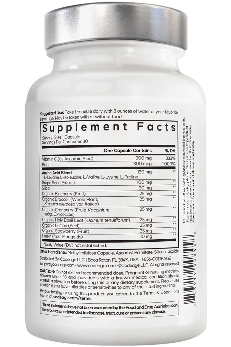 Amen Vegan Collagen Builder Supplement, Alternate, color, White