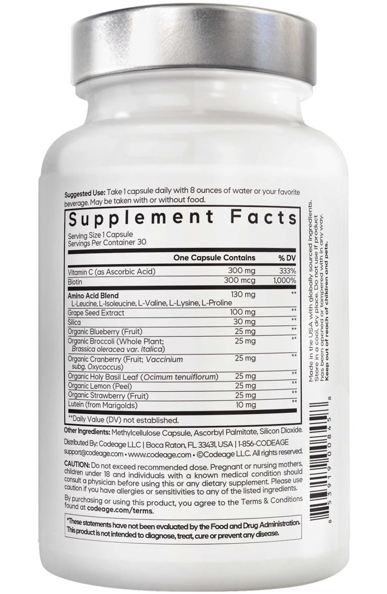 Codeage Amen Vegan Collagen Builder Supplement, Alternate, color,