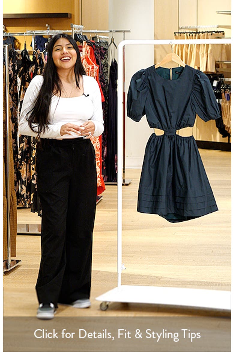 Cutout Puff Sleeve Cotton Minidress video