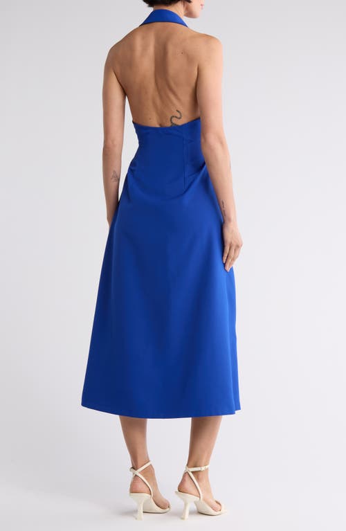 Area Stars Dreia Halter Shirtdress In Royal Blue