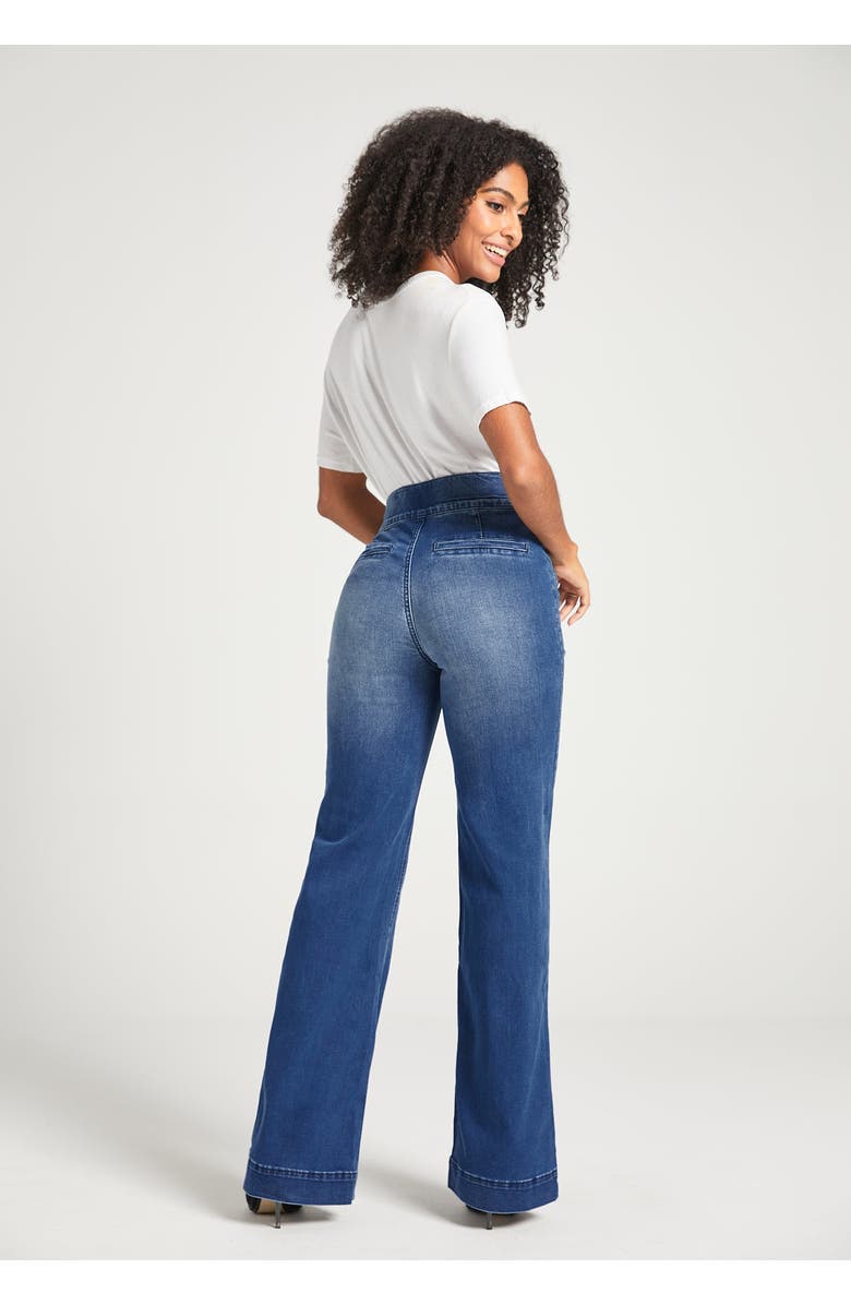 Betabrand Farah Jeans | High-Waist Wide-Leg Denim, Alternate, color, Canyon Wash
