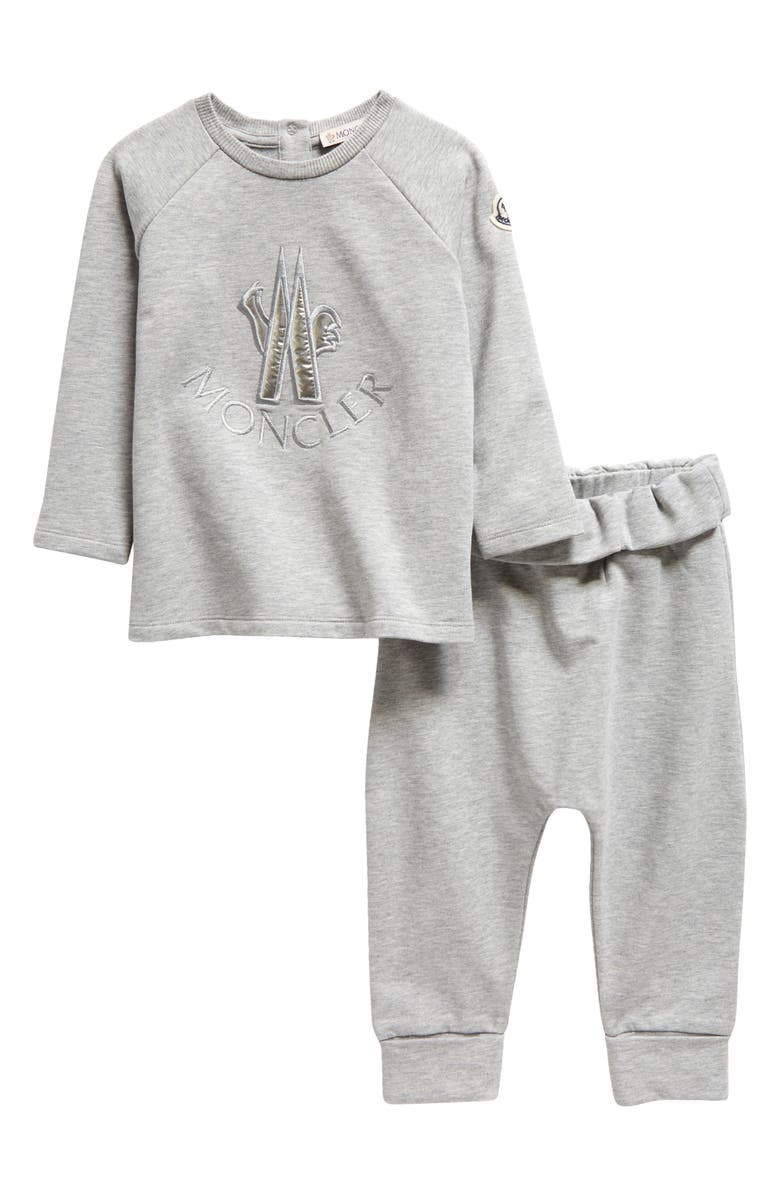 Moncler Kids' Logo Sweatshirt & Joggers Set, Main, color, 