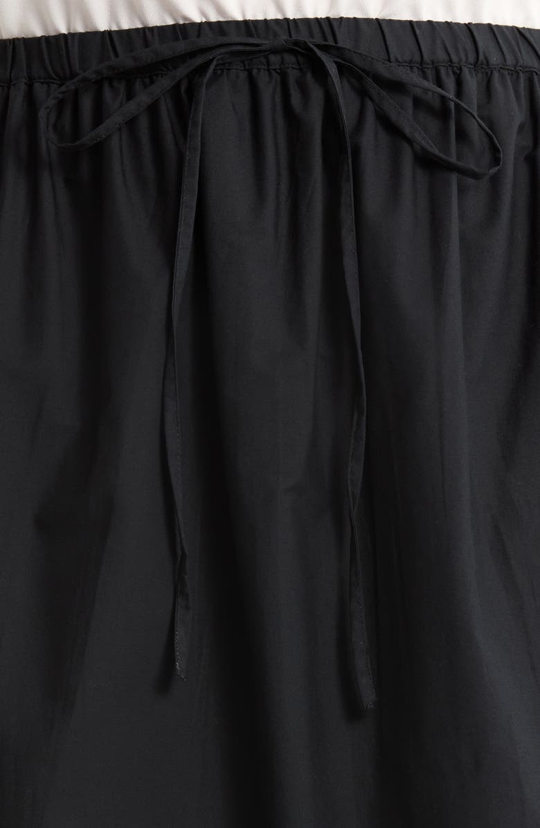 Halogen<sup>®</sup> Drawstring Waist Cotton Maxi Skirt, Alternate, color, Rich Black