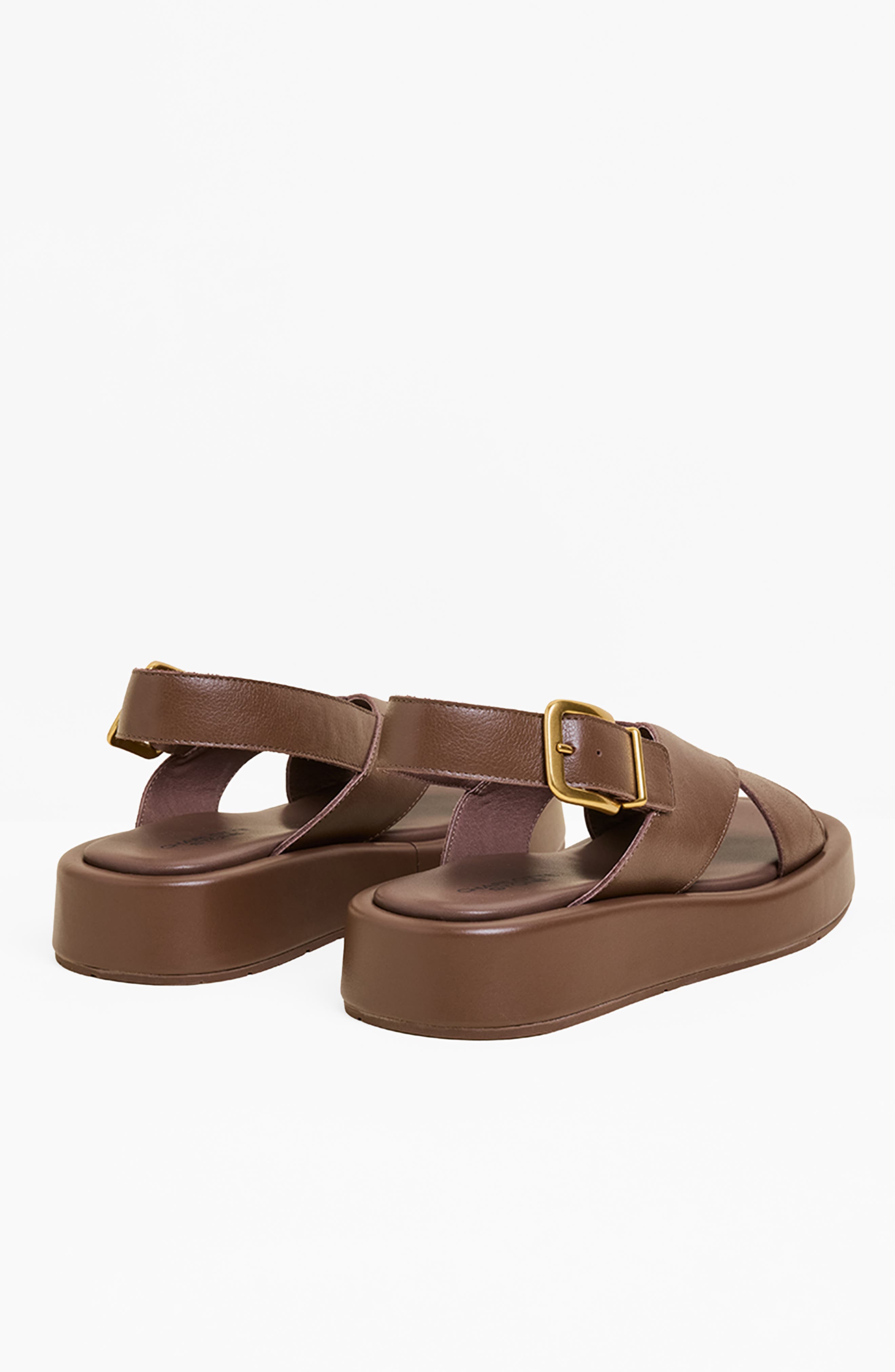 Charlotte Stone Anto Slingback Flatform Sandal, Alternate, color, Umber