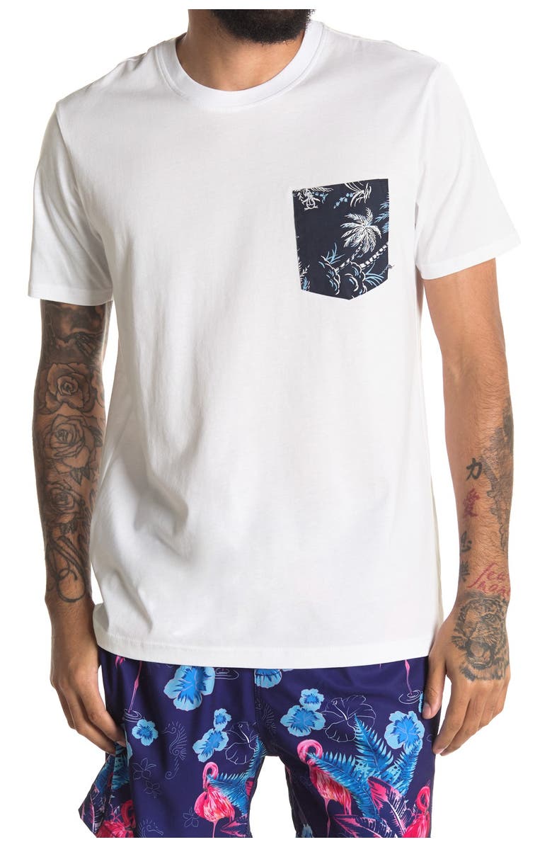 Original Penguin Palm Pocket Tee, Main, color, 