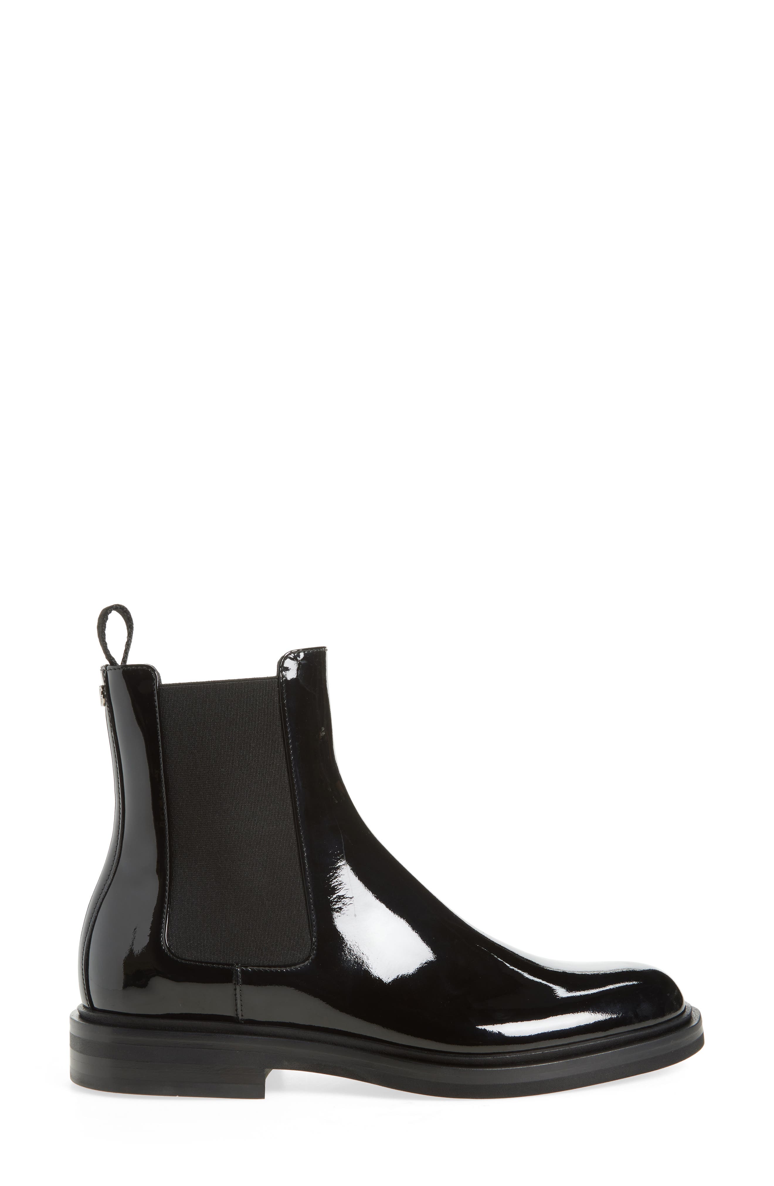 Dolce&Gabbana Vernice Patent Leather Chelsea Boot, Alternate, color, 80999 Nero