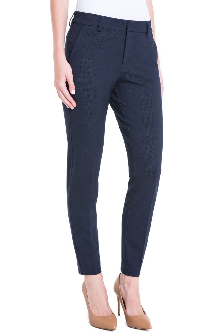 Liverpool Kelsey Bird's Eye Trousers, Alternate, color, NAVY BIRDSEYE