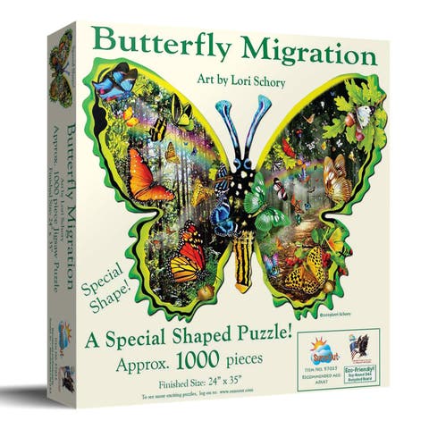 Butterfly Migration 1000 piece Jigsaw Puzzle for Adults Special Shape