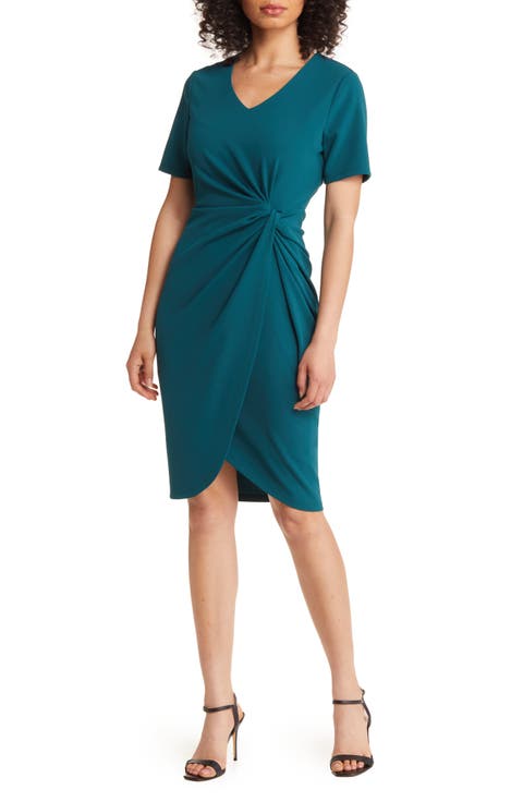 Tahari ASL ストレッチクレープサイドノットワンピース Tahari ASL ストレッチクレープサイドノットワンピース