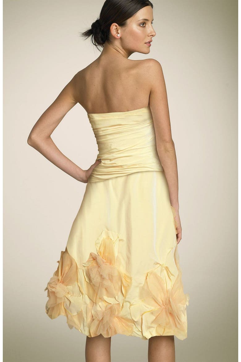 Strapless Appliqué Dress, Alternate, color, CELESTIAL YELLOW
