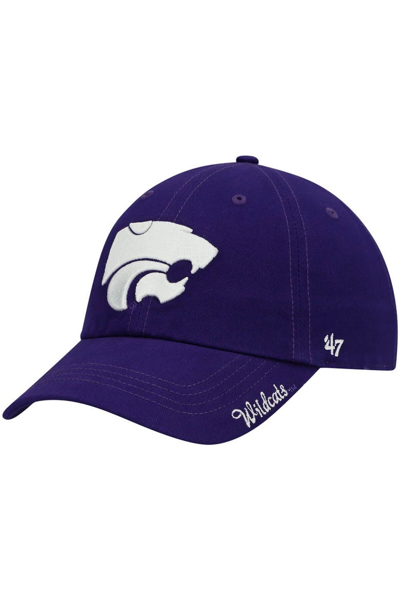 Women's '47 Purple Kansas State Wildcats Miata Clean Up Logo Adjustable Hat, Main, color, Purple
