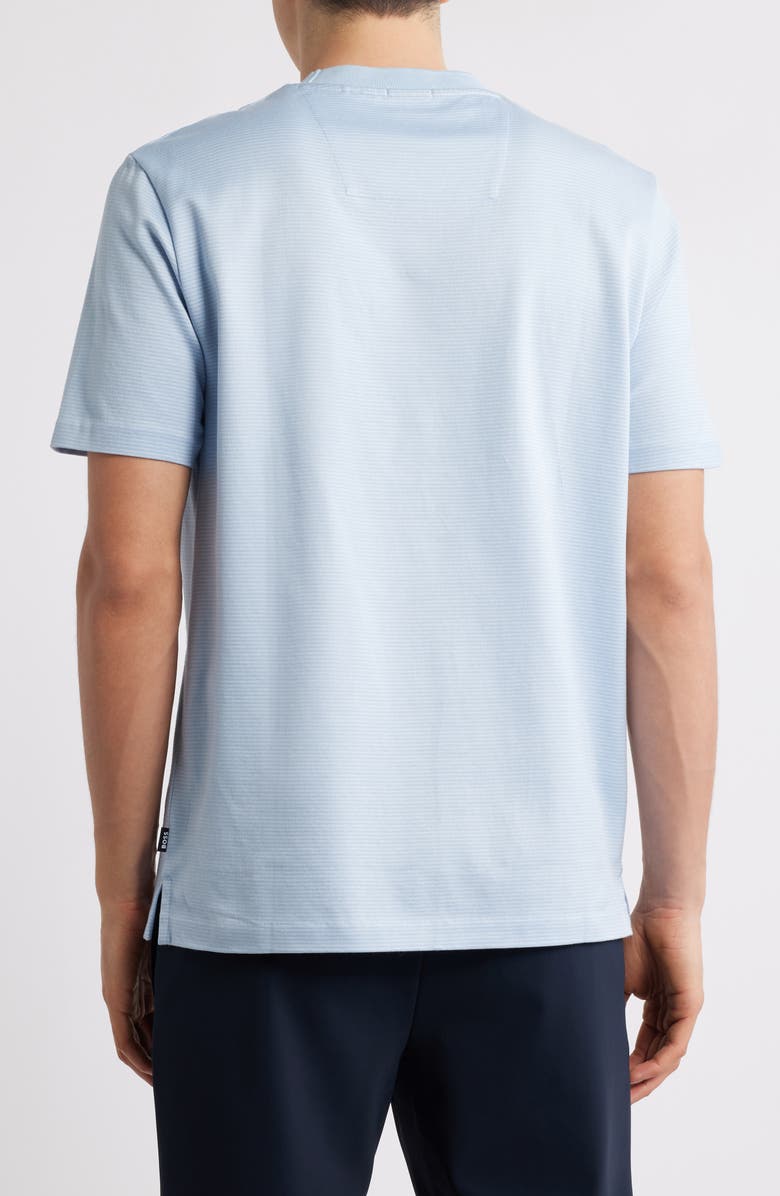BOSS Thompson Pinstripe Cotton T-Shirt, Alternate, color, Light Blue
